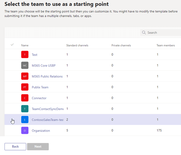 how to create new template in teams 2